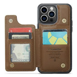 iPhone 16 Pro Caseme C22-etui RFID-kortpung - brun
