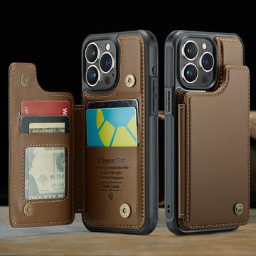 iPhone 16 Pro Caseme C22-etui RFID-kortpung - brun