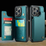 iPhone 16 Pro Caseme C22-etui RFID-kortpung - grøn
