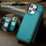 iPhone 16 Pro Caseme C22-etui RFID-kortpung - grøn