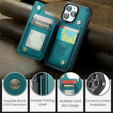 iPhone 16 Pro Caseme C22-etui RFID-kortpung - grøn