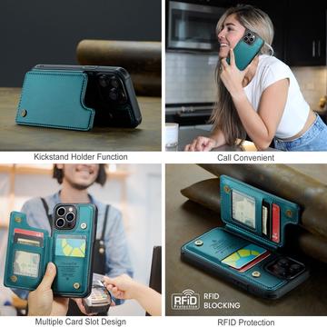 iPhone 16 Pro Caseme C22-etui RFID-kortpung - grøn