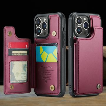 iPhone 16 Pro Caseme C22-etui RFID-kortpung - rød