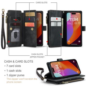 iPhone 16 Pro Caseme C30 Multifunktionel Pung - Sort