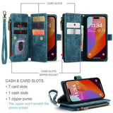 iPhone 16 Pro Caseme C30 Multifunktionel Pung - Blå