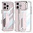 iPhone 16 Pro Klar Cover med Silikonehåndrem - pink