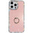iPhone 16 Pro CrystalGlow Hybrid Cover med Ringholder - Pink