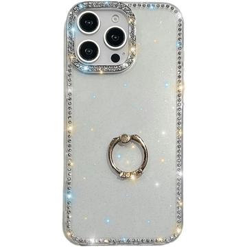 iPhone 16 Pro CrystalGlow Hybrid Cover med Ringholder - gennemsigtig