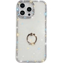iPhone 16 Pro CrystalGlow Hybrid Cover med Ringholder - Hvid