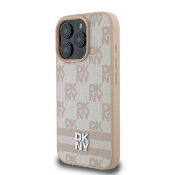 iPhone 16 Pro DKNY Ternet Mønster og Stribe Cover - Pink