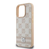 iPhone 16 Pro DKNY Ternet Mønster og Stribe Cover - Pink