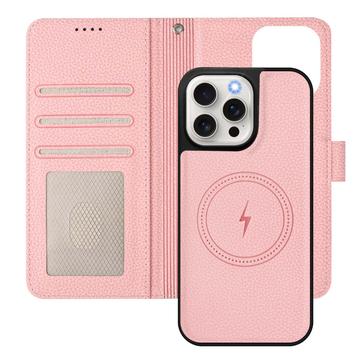 iPhone 16 Pro aftageligt pungetui med MagSafe, RFID-beskyttelse og håndrem - Mynte / Pink