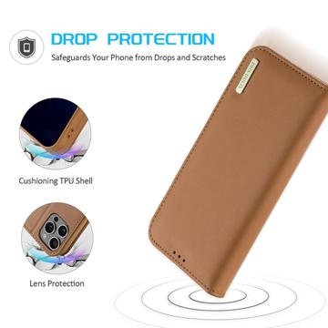 iPhone 16 Pro Dux Ducis Hivo Læderpung - Brun
