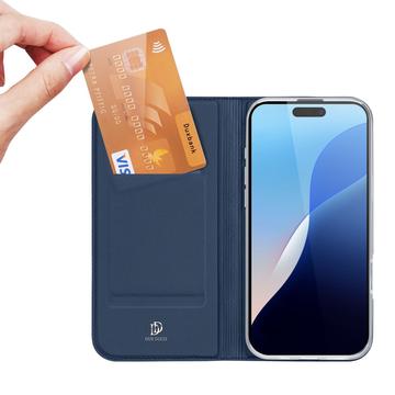 iPhone 16 Pro Dux Ducis Skin Pro Flip Cover - Blå