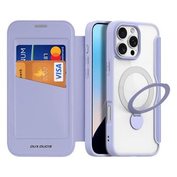 iPhone 16 Pro Dux Ducis Skin X Pro Magnetisk Flip Cover - Lilla
