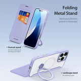 iPhone 16 Pro Dux Ducis Skin X Pro Magnetisk Flip Cover - Lilla