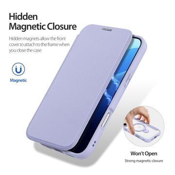 iPhone 16 Pro Dux Ducis Skin X Pro Magnetisk Flip Cover - Lilla