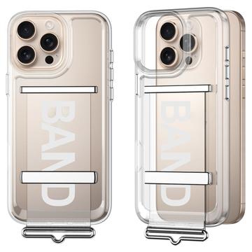 iPhone 16 Pro GKK Strap Cover - Sølv / Gennemsigtig