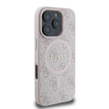 iPhone 16 Pro Guess 4G farvet ringcover - MagSafe-kompatibel - Pink