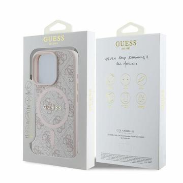 iPhone 16 Pro Guess 4G farvet ringcover - MagSafe-kompatibel - Pink