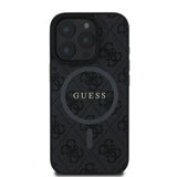 iPhone 16 Pro Guess 4G farvet ringcover - MagSafe-kompatibel - Sort