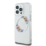 iPhone 16 Pro Guess IML Flowers Wreath Cover - MagSafe-kompatibel - gennemsigtig