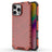 iPhone 16 Pro Honeycomb Armored Hybrid Cover - Rød