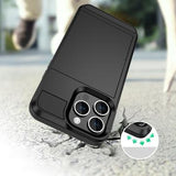 iPhone 16 Pro Hybrid Cover med Glidekortholder - Sort