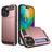 iPhone 16 Pro Hybrid Cover med Glidekortholder - Rødguld
