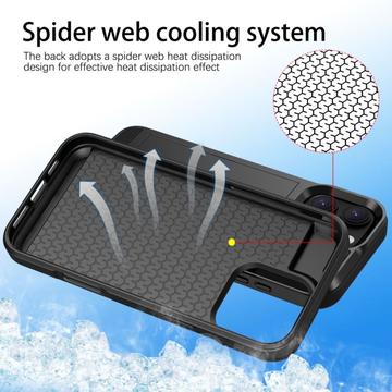 iPhone 16 Pro Hybrid Cover med Glidekortholder - Sølv