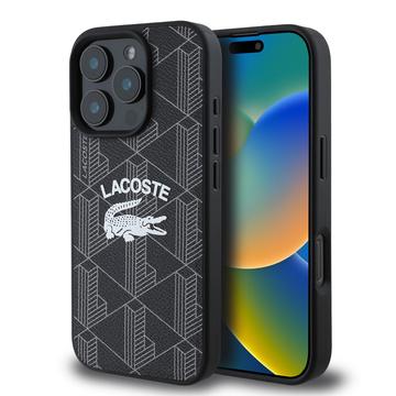 iPhone 16 Pro Lacoste Blend Monogram Cover - MagSafe-kompatibelt - Sort