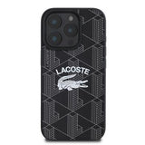 iPhone 16 Pro Lacoste Blend Monogram Cover - MagSafe-kompatibelt - Sort