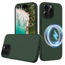 iPhone 16 Pro Liquid Silikone Cover - MagSafe Kompatibel - Mørkegrøn