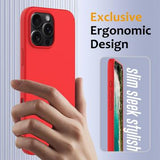 iPhone 16 Pro Liquid Silikone Cover - MagSafe Kompatibel - Rød