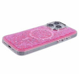 iPhone 16 Pro MagSafe-kompatibel Glitter Pailletter Epoxy Cover - Hot Pink