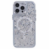 iPhone 16 Pro MagSafe-kompatibel Glitter Pailletter Epoxy Cover - Hvid