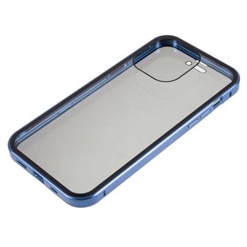 iPhone 16 Pro Magnetisk Cover med Hærdet Glas - Privatliv - Sølv