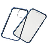 iPhone 16 Pro Magnetisk Cover med Hærdet Glas - Privatliv - Sølv