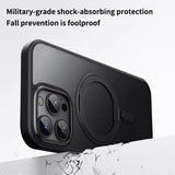 iPhone 16 Pro Magnetisk Stativ Hybrid Cover - mørkeblå