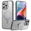 iPhone 16 Pro Magnetisk Stativ Hybrid Cover - grå