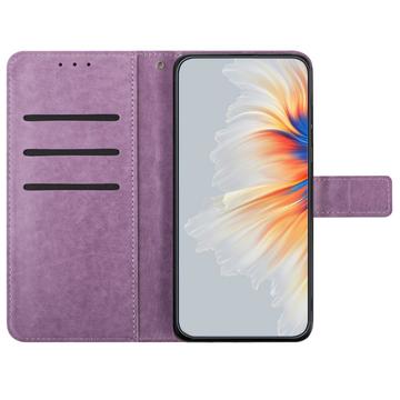 iPhone 16 Pro Mandala Series Etui med Pung - Lilla