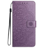iPhone 16 Pro Mandala Series Etui med Pung - Lilla