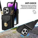 iPhone 16 Pro Max Alt-i-et cover med pung og rem - Sort