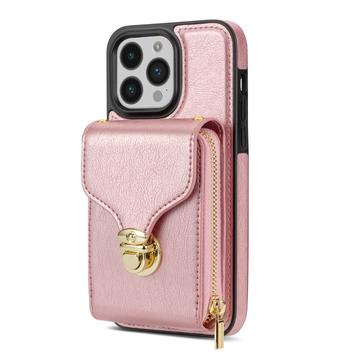 iPhone 16 Pro Max Alt-i-et cover med pung og rem - Rødguld