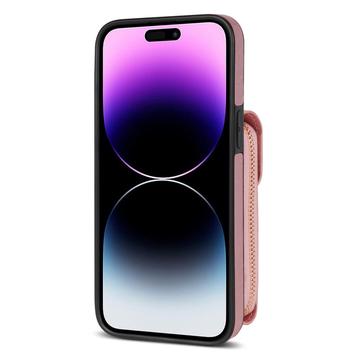 iPhone 16 Pro Max Alt-i-et cover med pung og rem - Rødguld