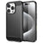 iPhone 16 Pro Max Børstet TPU Cover - Karbonfiber - Sort