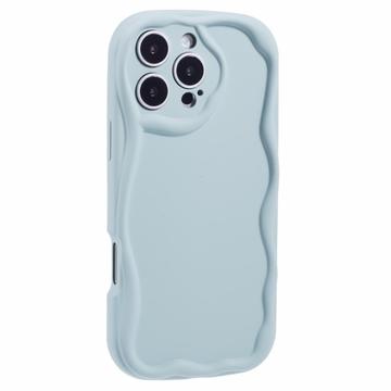 iPhone 16 Pro Max Candy Color Wavy TPU Cover - babyblå