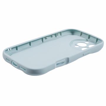 iPhone 16 Pro Max Candy Color Wavy TPU Cover - babyblå
