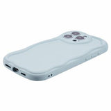 iPhone 16 Pro Max Candy Color Wavy TPU Cover - babyblå