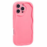 iPhone 16 Pro Max Candy Color Wavy TPU Cover - Hot Pink